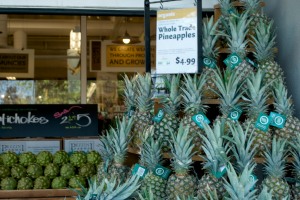 Pineapples at Whole Foods